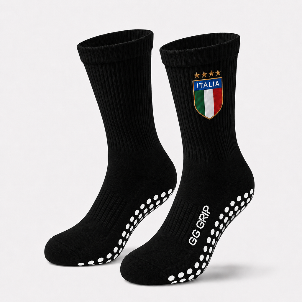 ITALIA GRIP SOCKS (BLACK)