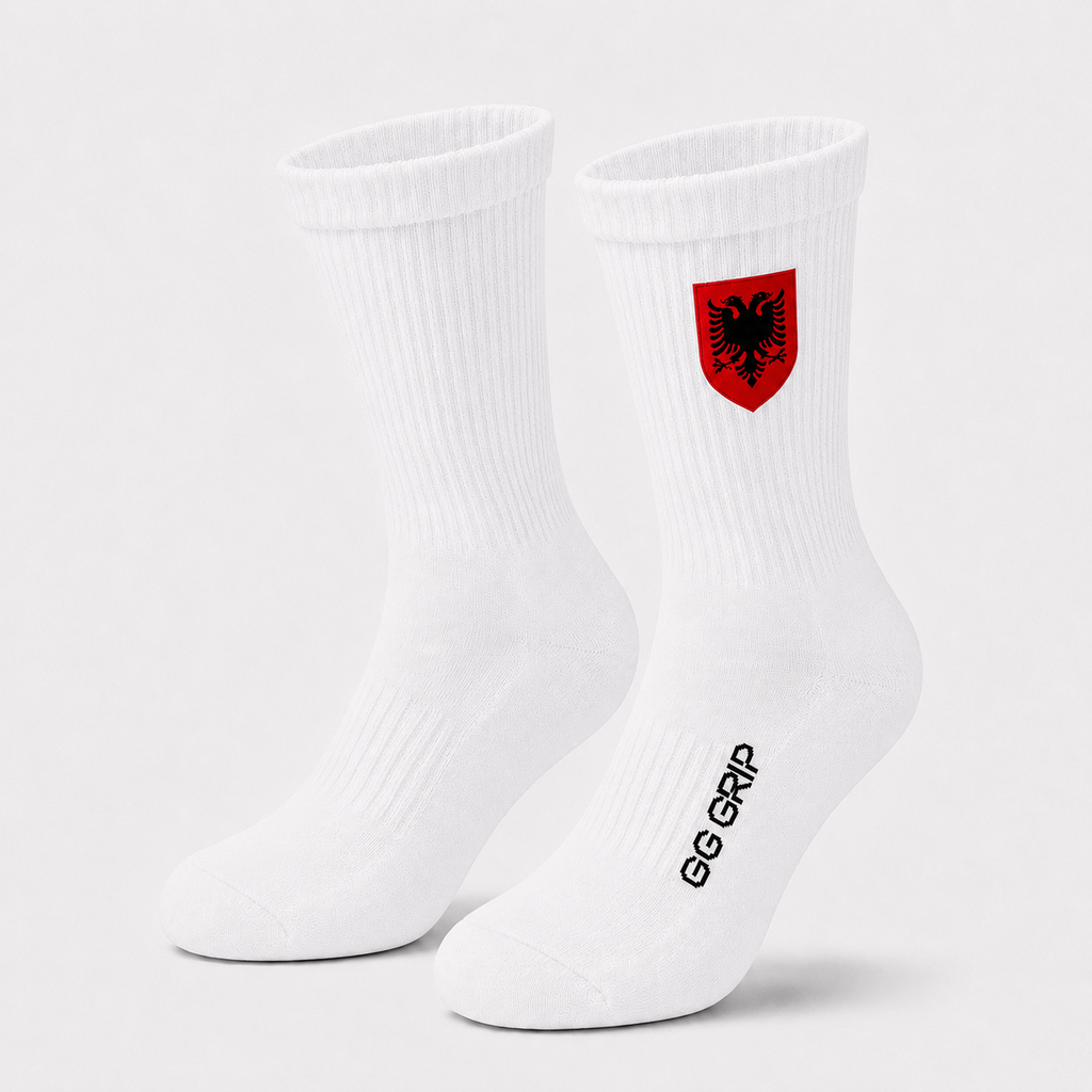 ALBANIA PERFORMANCE SOCKS (WHITE)