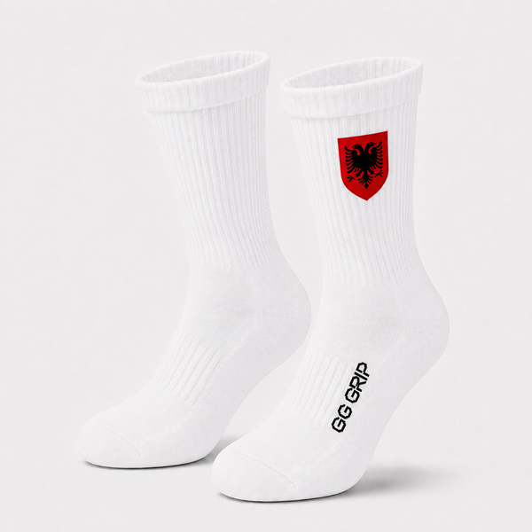 ALBANIA PERFORMANCE SOCKS (WHITE)