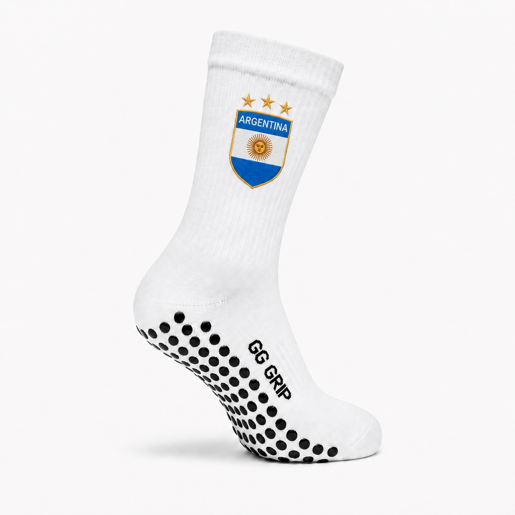 ARGENTINA GRIP SOCKS (WHITE)